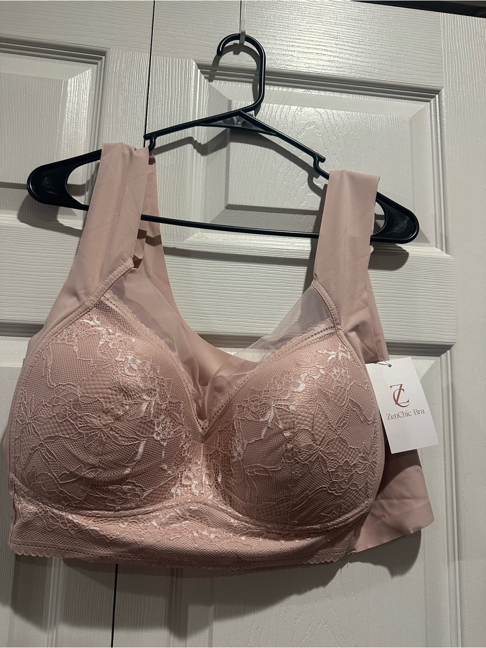 Zenchic Lace Wireless Bra - Blush Pink
